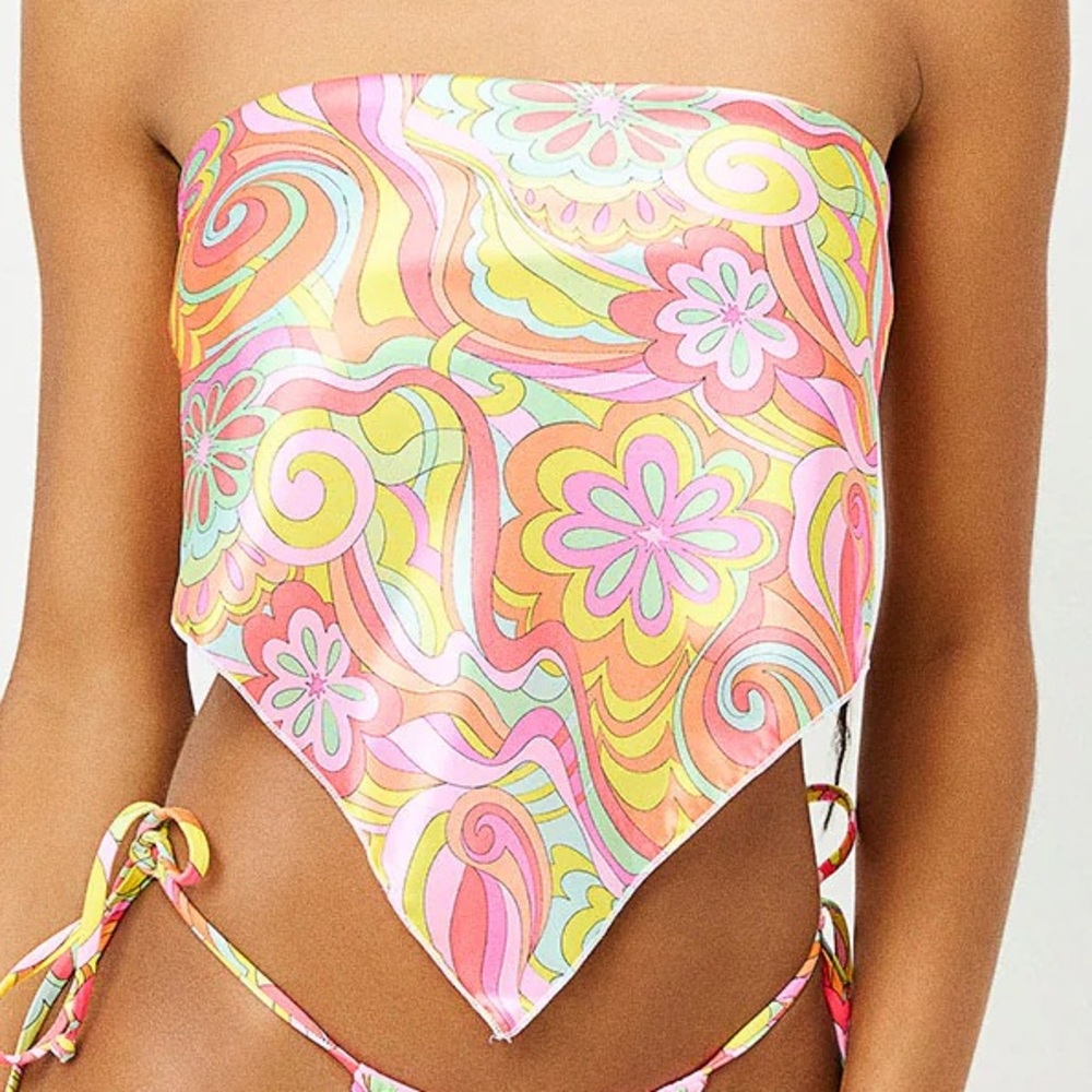 Frankies Bikinis Heidi Satin Head Scarf - Far Out